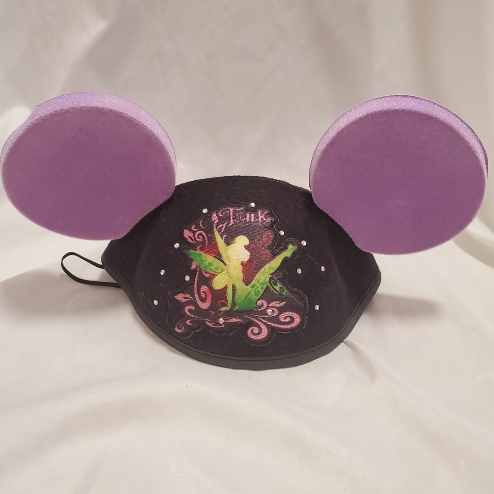 Disney Minnie Mouse Main Attraction Peter Pan Ears Tinker bell Tink Embroidered